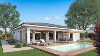 Beautiful house with a large terrace.